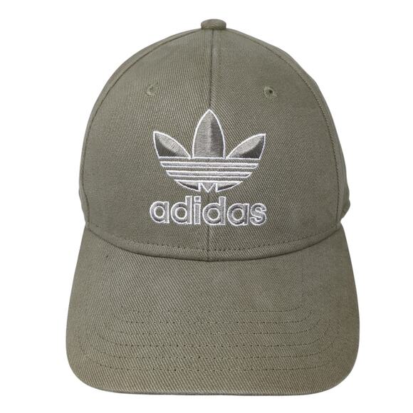 Adidas Snapback Cap Green One Size Adjustable Mesh Back Vented Holes 6 Panel - Picture 1 of 9